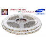 Tira LED 5 mts Flexible 24V 100W 840 Led SMD 2835 IP20 2700ºK, Serie Profesional IRC>90